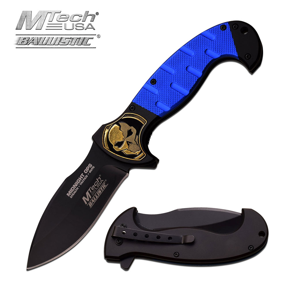 1285651904.jpg CUCHILLA MTECH MIDNIGHT OPS PUÑO AZUL - Imagen 1