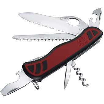 1745691644.jpg CUCHILLA VICTORINOX FORESTER ONDULADA ROJO/NEGRO - Imagen 1