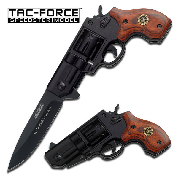 1785194441.jpg CUCHILLA TAC FORCE CON PUÑO DE REVOLVER - Imagen 1