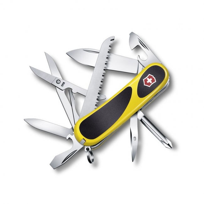 1866835814.jpg CUCHILLA VICTORINOX EVOGRIP18, 85MM AMARILLO - Imagen 1