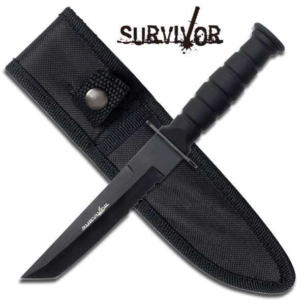 807703150.jpg CUCHILLO SURVIVOR NEGRO MEDIANO - Imagen 1