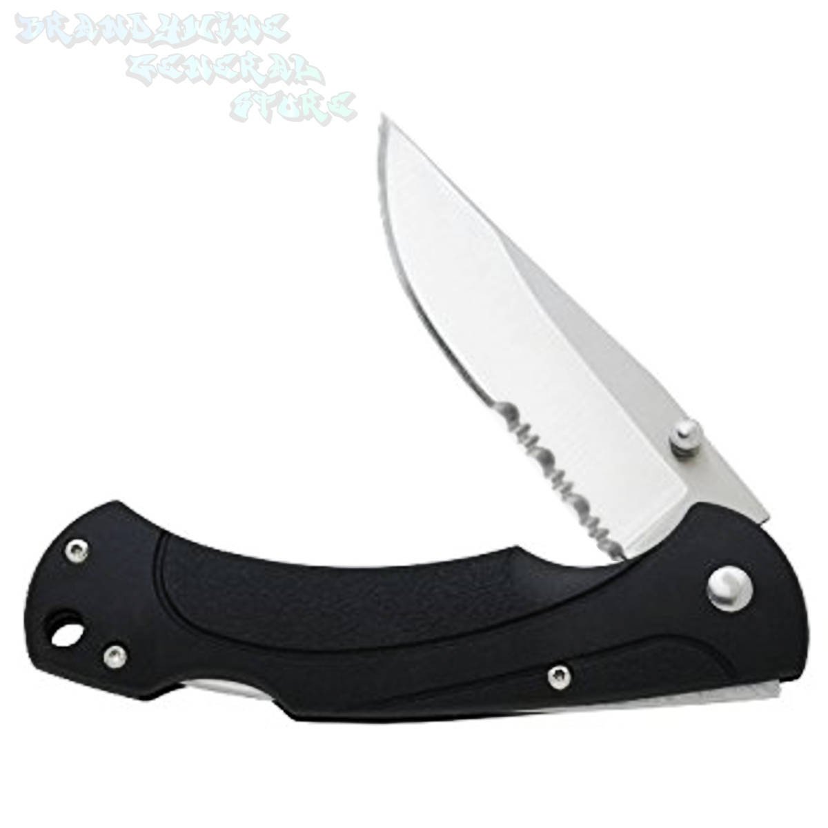 1961863198.jpg CUCHILLA TEC X TL-1 NEGRO, HOJA DENTADA - Imagen 1