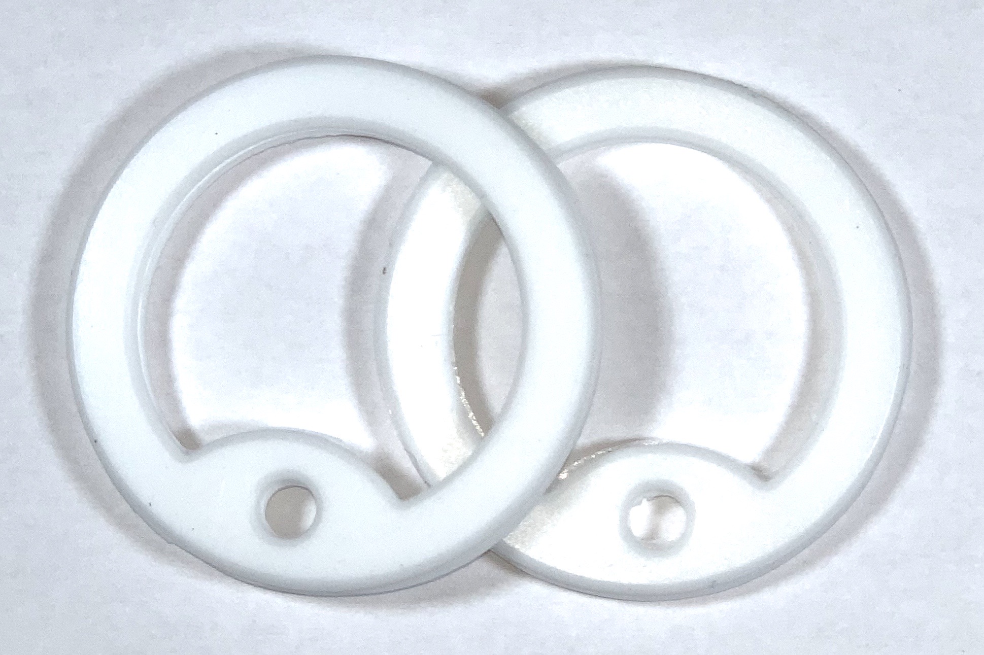 BLANCO.JPG SILENCIADOR PARA DOG TAGS COLOR BLANCO (PAR) - Imagen 1